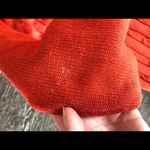 VINTAGE 70S SWEATER BUNT ORANGE - Picture 3 of 5